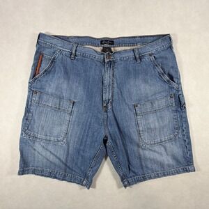 Sean John Mens Size 46 Blue Denim Carpenter Shorts Relaxed Fit Y2K Streetwear